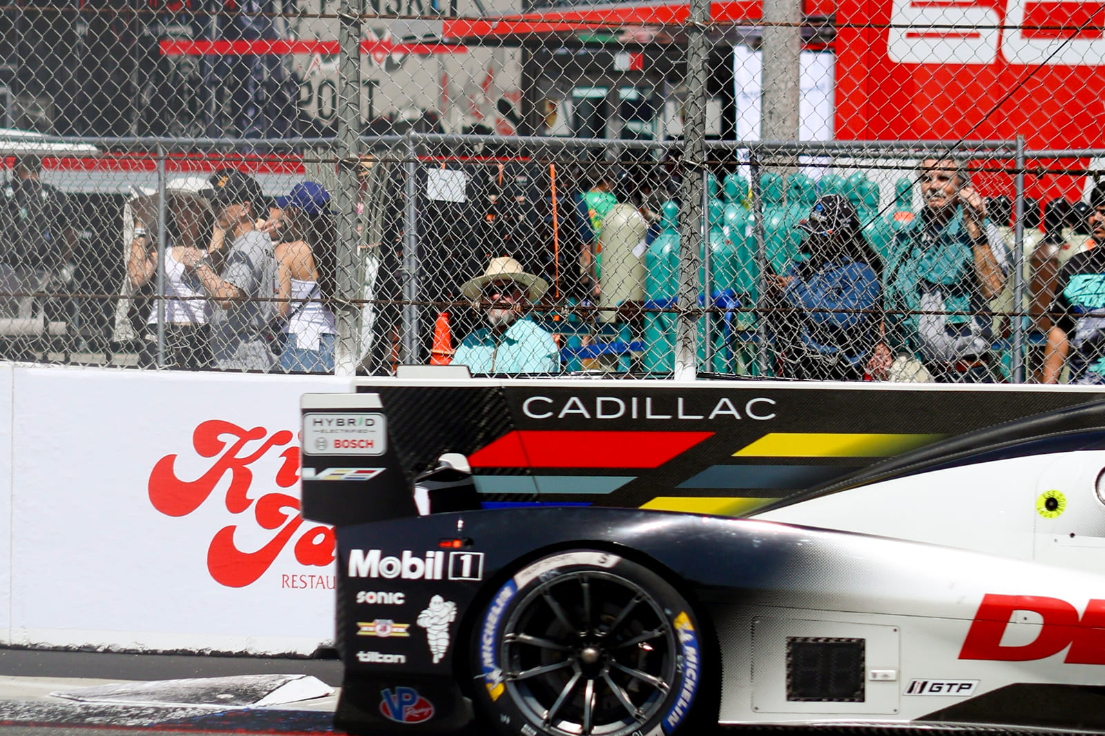 Custom sponsor wall graphics installed along the Acura Grand Prix of Long Beach racecourse.