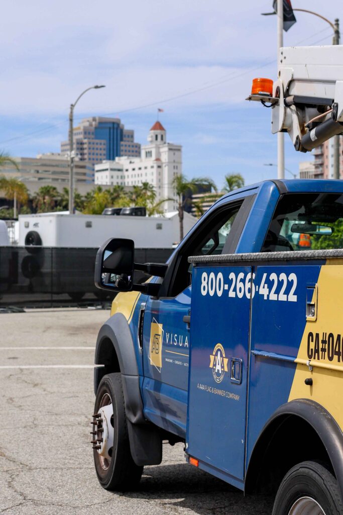 A3 Visual installation vehicle used for nationwide graphic installation services.