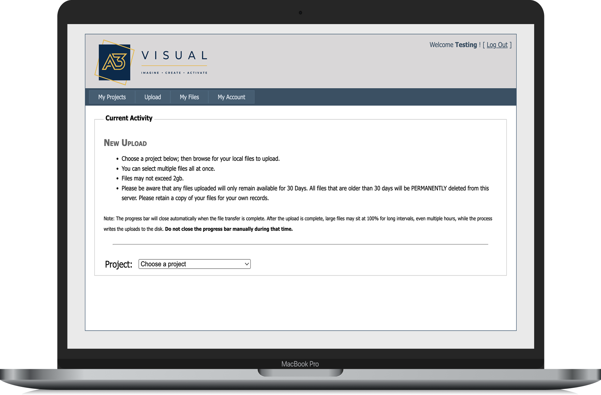 Artwork and file setup instructions displayed on a computer screen, providing print-ready guidelines for large-format graphics.